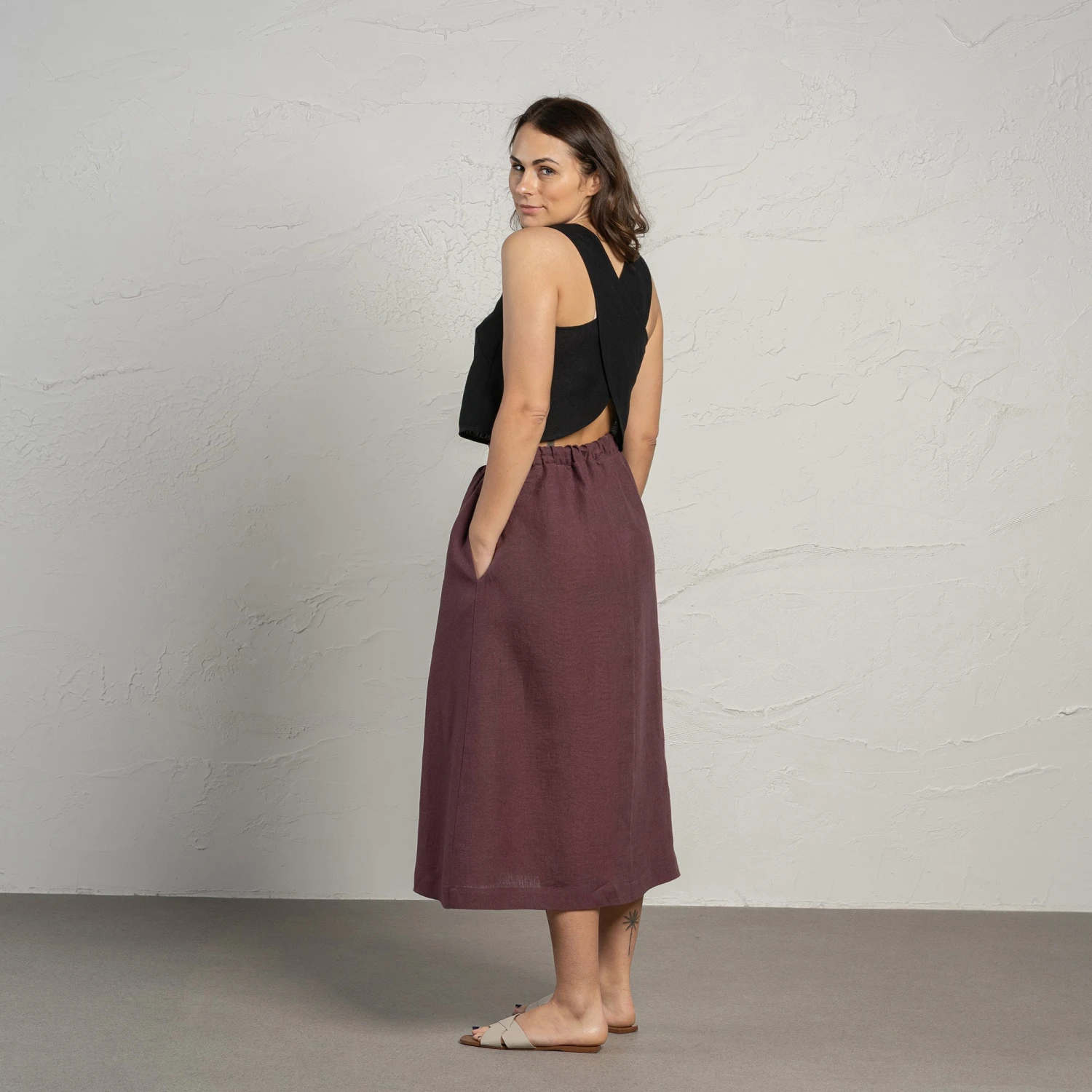 Pinafore Open Back Crop Top Serena 10 Pinafore Open Back Crop Top Serena - Image 10