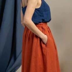 Midi Skirt Sophia Cinnamon Red -Menique Sophia Skirt CinnamonRed 7