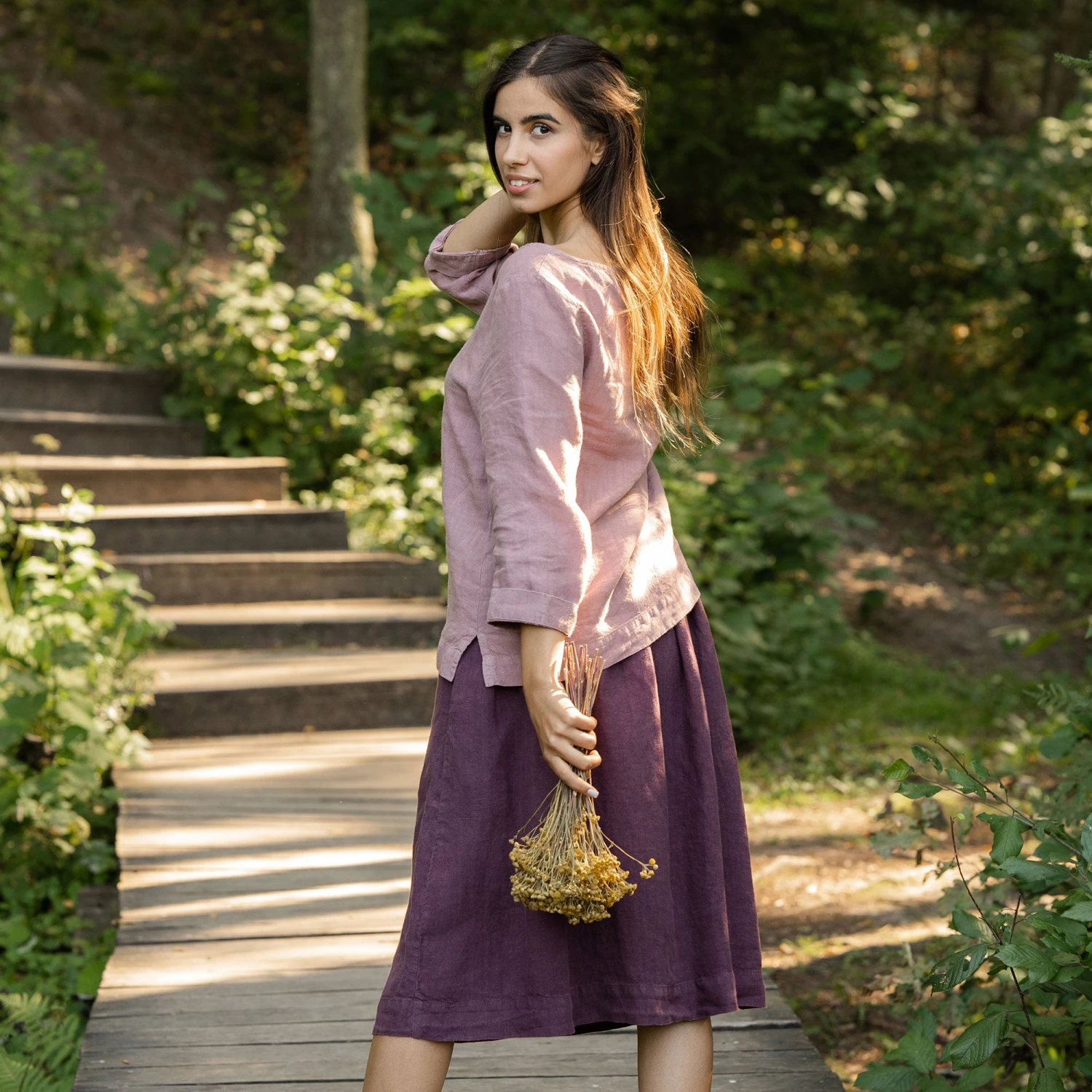 Midi Skirt Sophia Shadow Purple 4 Midi Skirt Sophia Shadow Purple - Image 4