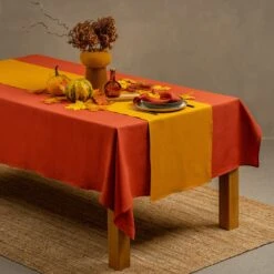 Natural 100% Linen Table Runner -Menique Spicy Yellow Table Runner 1 6e6abb2f ff8a 4baa a8a0 d09b261d1e80 1