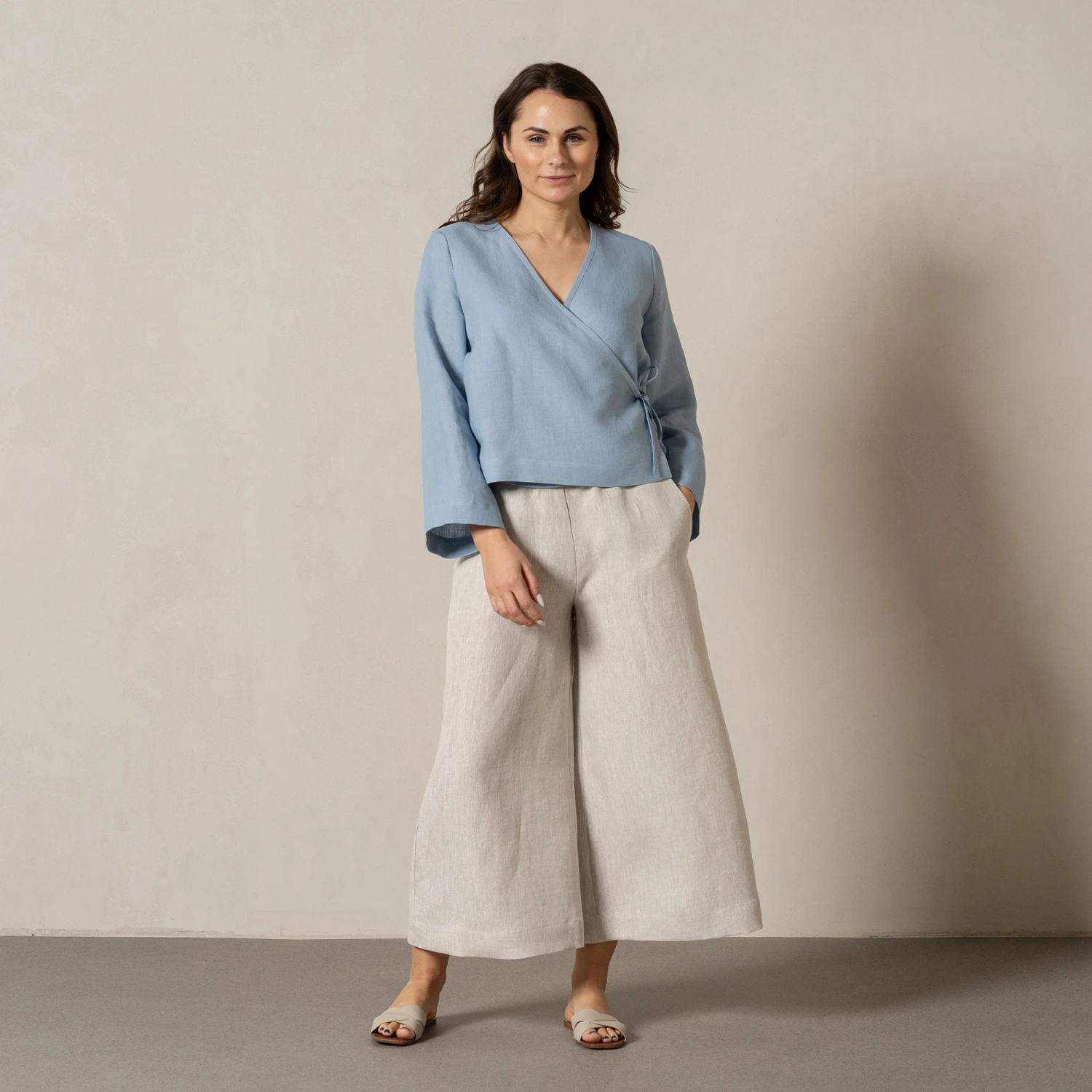 Linen Wrap Top Thea 4 Linen Wrap Top Thea - Image 4