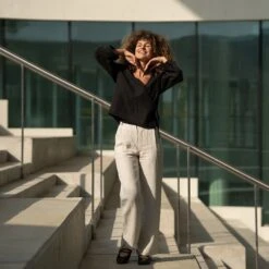 Wide Leg Pants Lotus -Menique Thea Pure Black Linen Blouse Lotus Natural Linen Pants 3 03e936b9 563b 4f2b b7ac d80fd36b8516