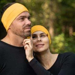 Unisex Trekking Headband Yellow -Menique UnisexHeadbandYellow 2