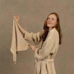 Waffle Hand Towel -Menique Waffle Bath Towel Sand Brown menique