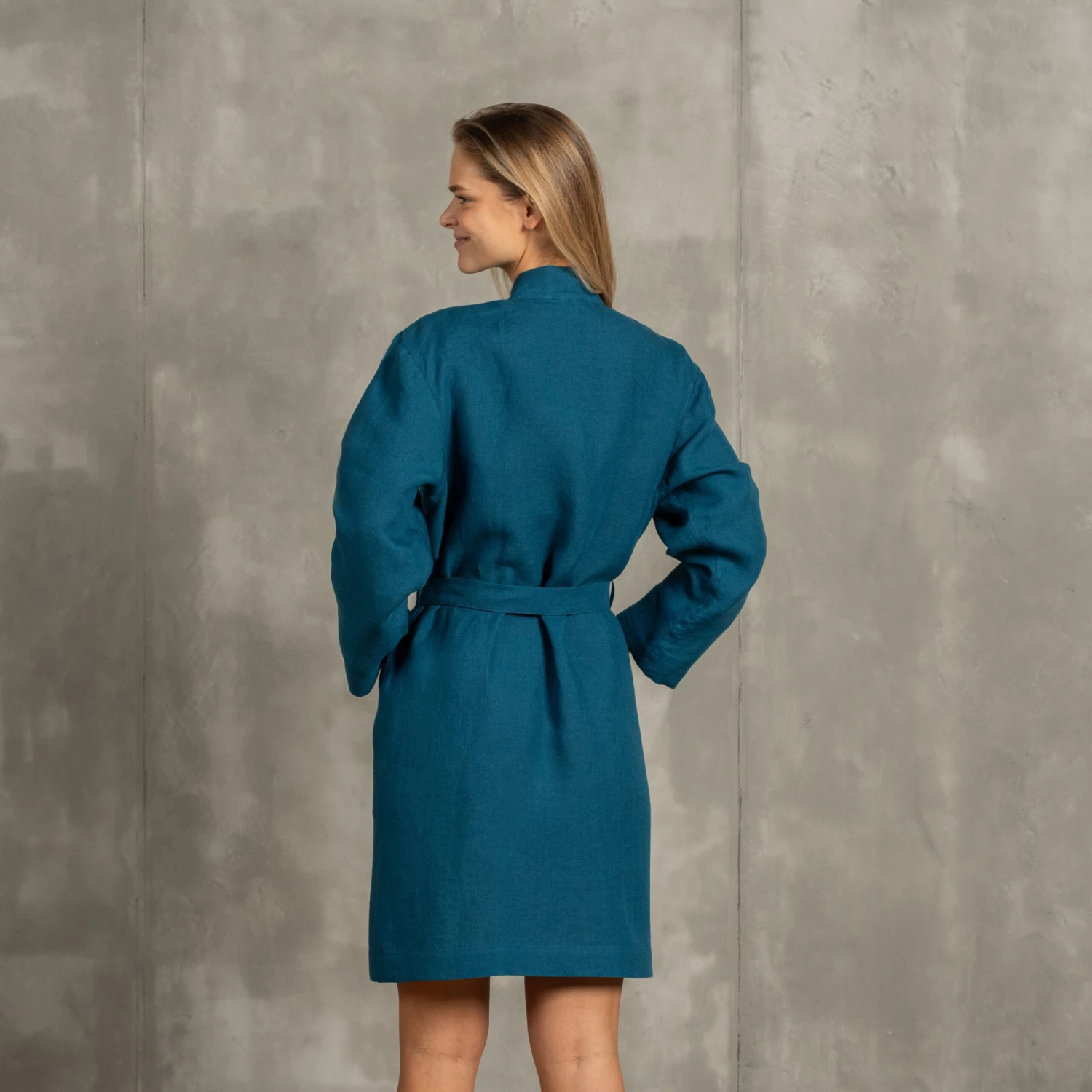 Women's Linen Bath Robe 2 Women's Linen Bath Robe - Image 2