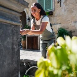 Linen Pinafore Jumpsuit Nicci Stone Green -Menique Women s T Shirt Natural Jumpsuit Nicci Stone Green 6