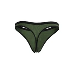 Women's Merino Thong Briefs -Menique Women s Thong briefs 160gsm Dark Green 2