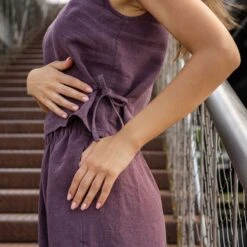 Bow Side Tie Top Audrey -Menique audrey shadow purple 1 2