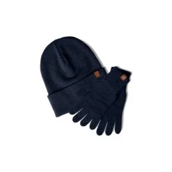 Men's Knit Beanie & Gloves 2-Piece -Menique menique Beanie Gloves dark blue