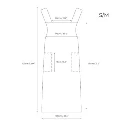 Cross-Back Japanese Apron -Menique menique apron blueprint 4