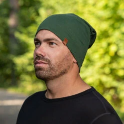 Unisex Merino Beanie Dark Green -Menique menique merino men hat beanie dark green 1