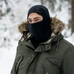 Unisex 250 Merino Balaclava -Menique menique merino mens balaclava face cover black 2