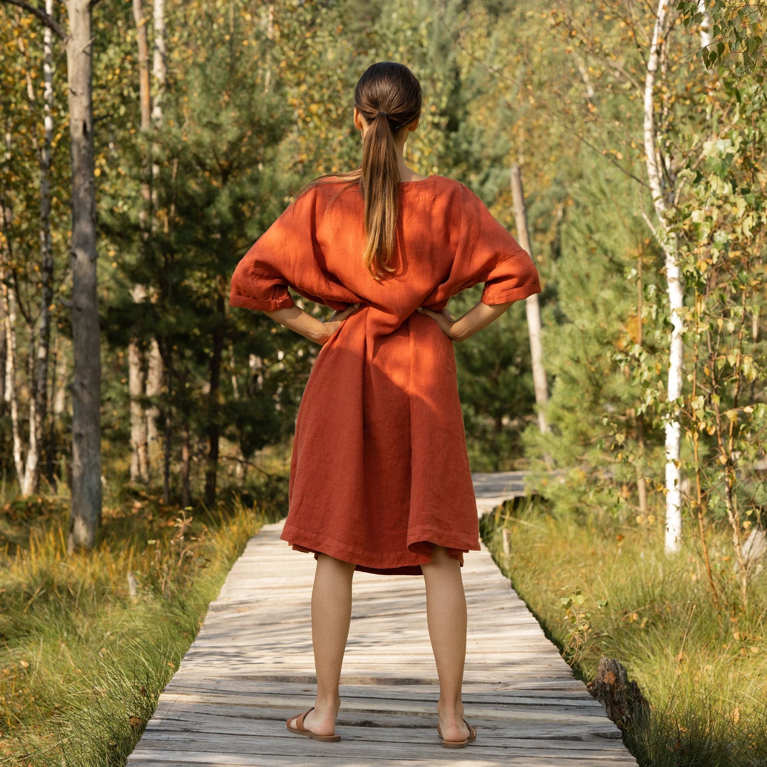 Oversize Dress Olivia Cinnamon Red 4 Oversize Dress Olivia Cinnamon Red - Image 4