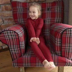 Kids' 160 Thermal Long Sleeve Crew Royal Cherry -Menique menique 160 kids longsleeve royalcherry 3