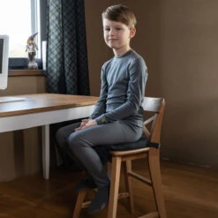 Kids' 160 Long Sleeve & Bottom 2-Piece Perfect Grey -Menique menique 160 kids set longsleeve perfectgrey 4