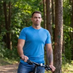 Men’s Merino Slim Fit Short Sleeve T-Shirt -Menique menique men top shortsleeve lightblue 2