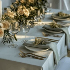 Linen Wedding Napkins 10-Pack -Menique stone green napkins set 10 3