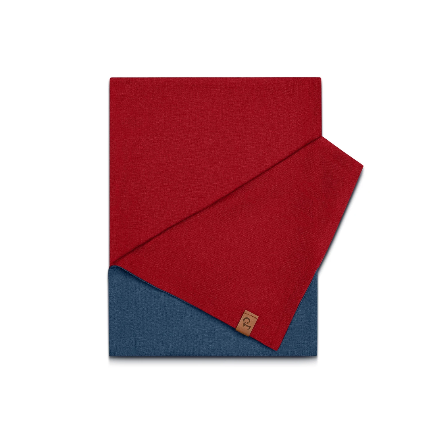 Men's Merino Scarf Denim/Royal Cherry 2 Men's Merino Scarf Denim/Royal Cherry - Image 2